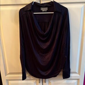 Anthropologie Navy Blouse